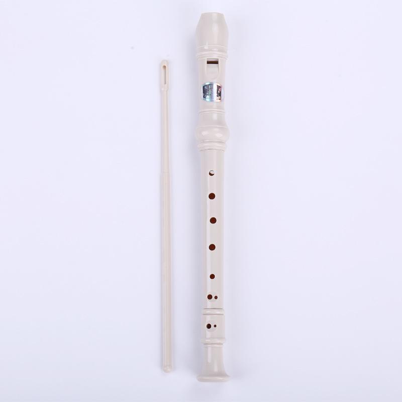 Swan ABS German Soprano Recorder for Students, 6/8-Hole, White Flute