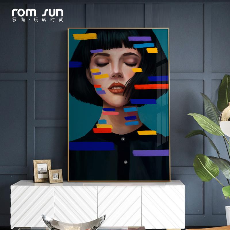 Bunte Frau Abstrakte Malerei Zeitgenössische Figur Kunst Porträt Poster Druck Wand Kunst Bilder Wohnzimmer Nordic Home Decor