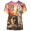 Christ Jesus T-Shirt For Men 3D Jesus Print Men's T Shirt Harajuku Short Sleeve Streetwear Fashion Oversized Tee Men Clothes