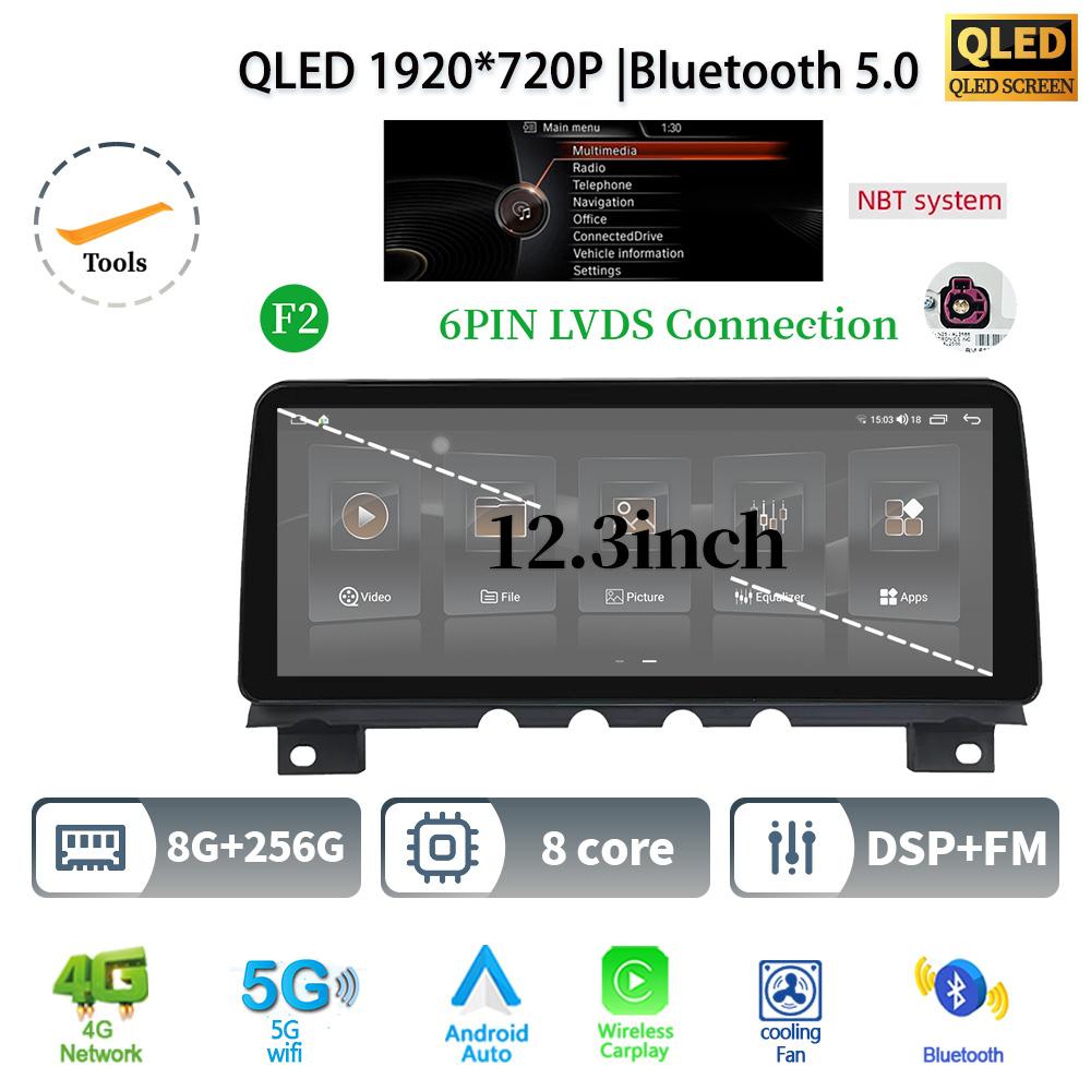 12.3" For BMW 7 Series F01 F02 Android 14 Car Radio Multimedia 4G GPS WIFI Navigation Wireless BT CarPlay Screen Touch Stereo
