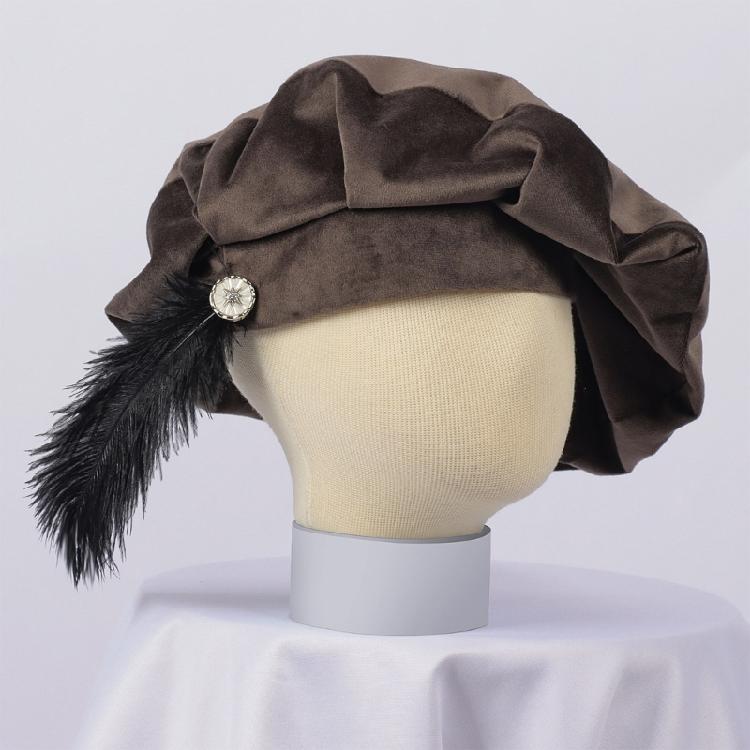 Renaissance Feather Hat Light Weight Polyester Medieval Beret Cap For Men Women Kid Halloween Renaissance Themed Event