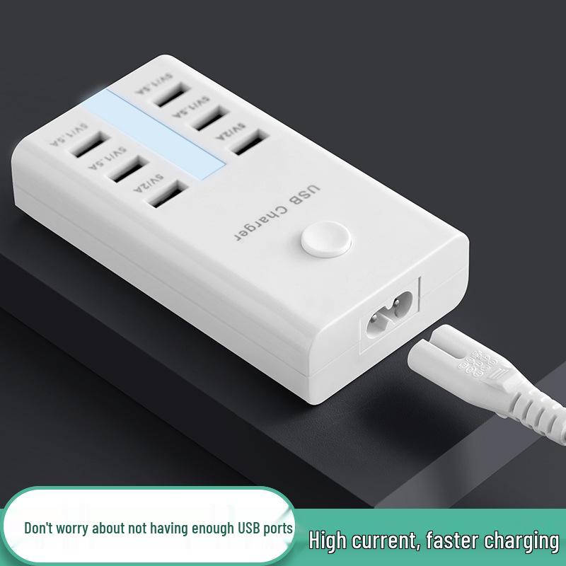 Travel Power Strip with Multi-USB Ports and Extension Cord