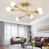 Nordic Industrial Style 6-Head Iron Ceiling Light for Bedroom, Study, or Restaurant