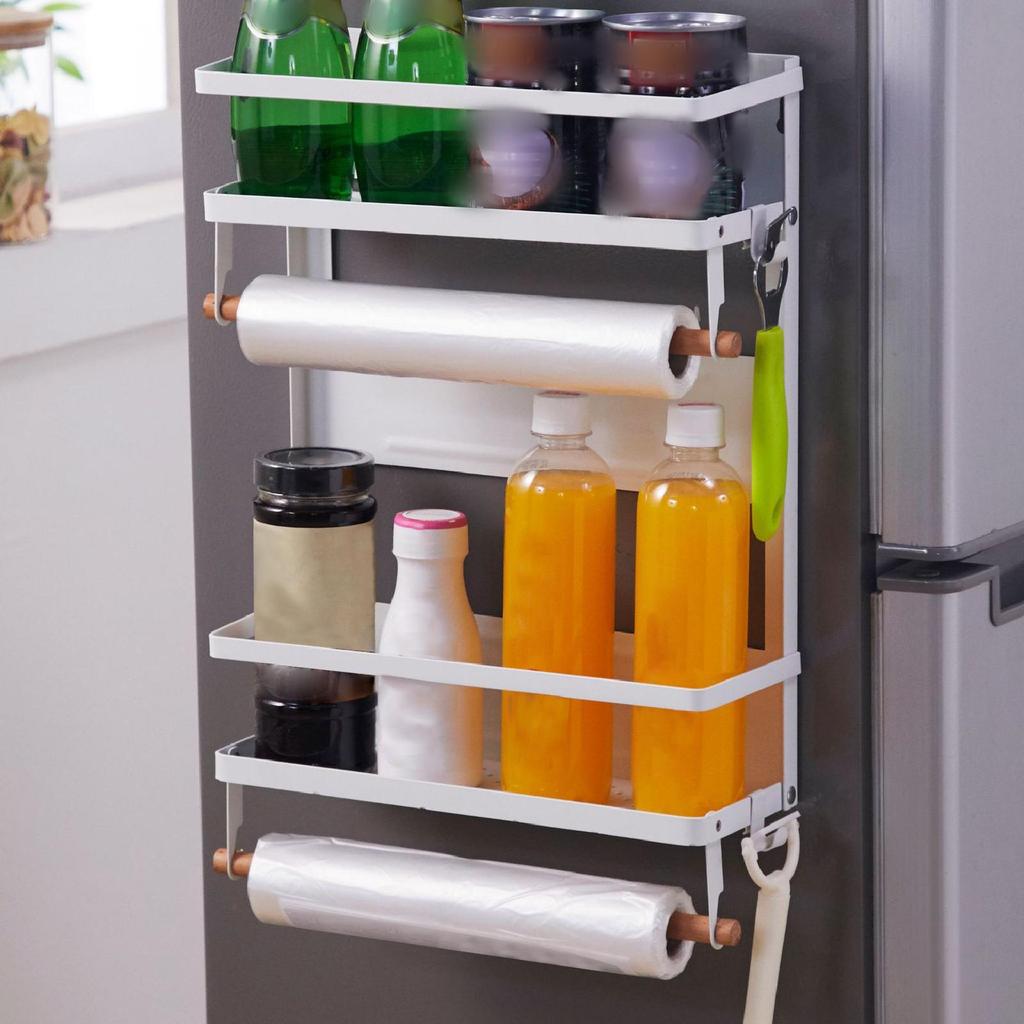 Magnetic Spice Rack Hanging Organizer Multipurpose Sturdy Metal Kitchen Storage Shelf for Jars