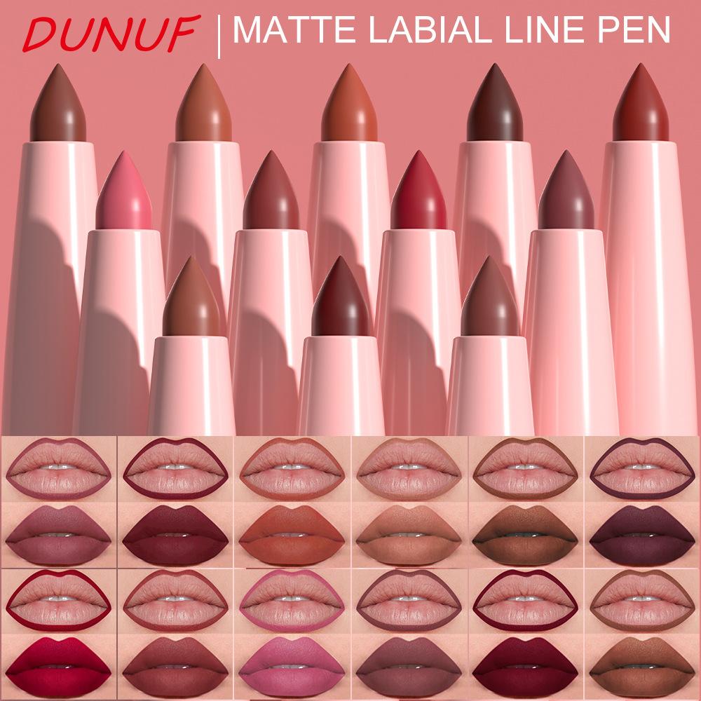6 sztuk/zestaw konturówka do ust Nude Lip Liner Set wodoodporna matowa szminka o długotrwałym działaniu błyszczyk odporny na rozmazywanie łatwa aplikacja prezent dla każdego rodzaju skóry