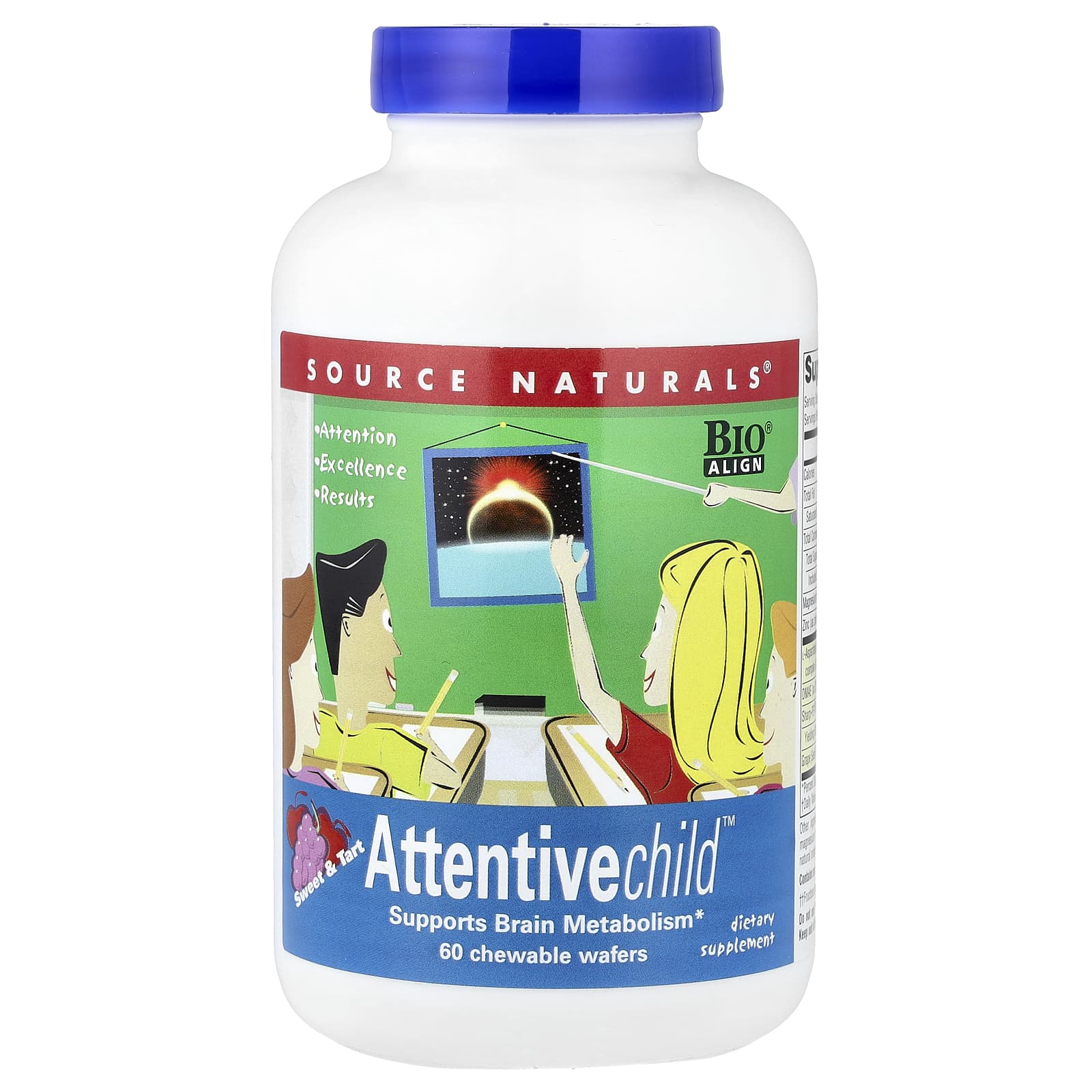 

Atcenttive Child, Sweet & Tart, Chewable Wafers, 60 Pieces