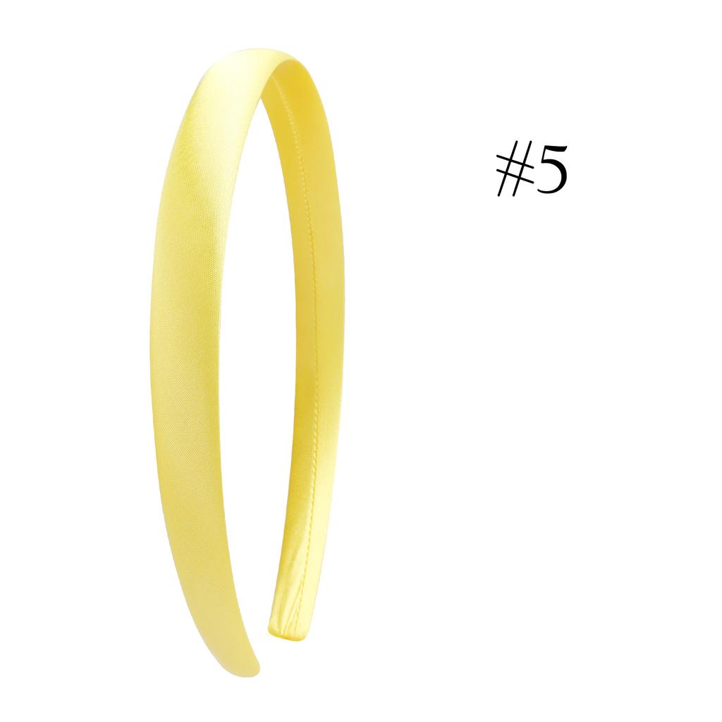 1,5 cm Einfache Stirnbänder Satin Bastelstirnband DIY Haarband Bunte Satinbezogene Stirnbänder für Mädchen Frauen