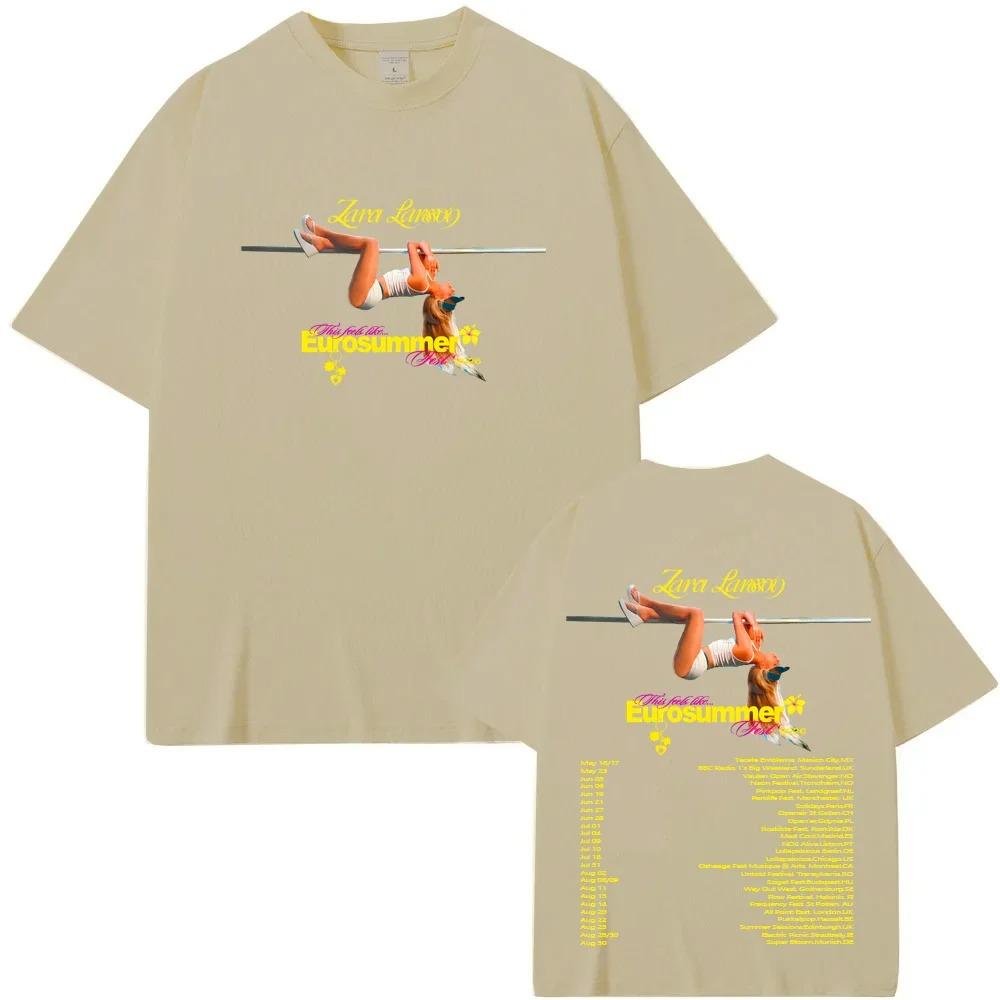 Singer Zara Larsson T-Shirt 2026 Midnight Sun Tour TEE Fan Edition Fashion High Quality Graphic Printing Clothes Cotton