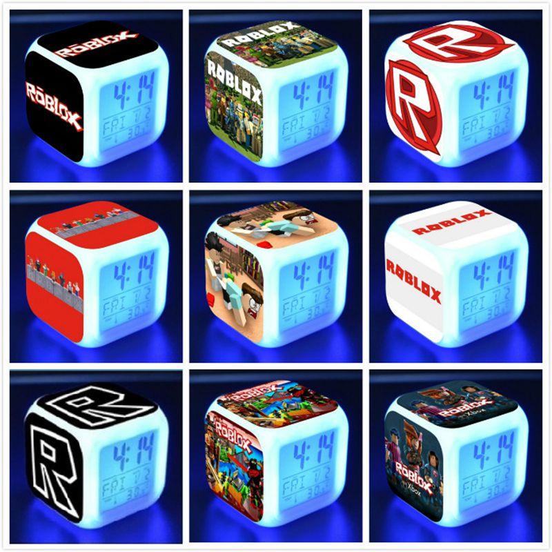 Alarm Printing Roblox Glowing Led Color Change Digital Colorful Luminous Clock