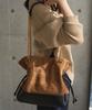 Kobe Lettuce Quilted Design Chain Shoulder Bag for Women, Spring, Summer, Autumn, and Winter, Gold Chain, Drawstring, Pocket, Travel Bag [B1654], One