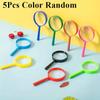 2/5Pcs Children Hand-held Scientific Observation Magnifiers, 4/6cm Multicolor Round Handle Acrylic Magnifiers Optical Instrument