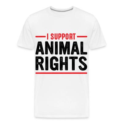 I Support Animal Rights Shirt Vegetarian T-Shirt Go Vegan Size S-6XL