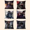 A-Arknights Stitch Lucky Dragon Pillow Cover Sofa Cushion Cover Home Room Decoration Children Gift