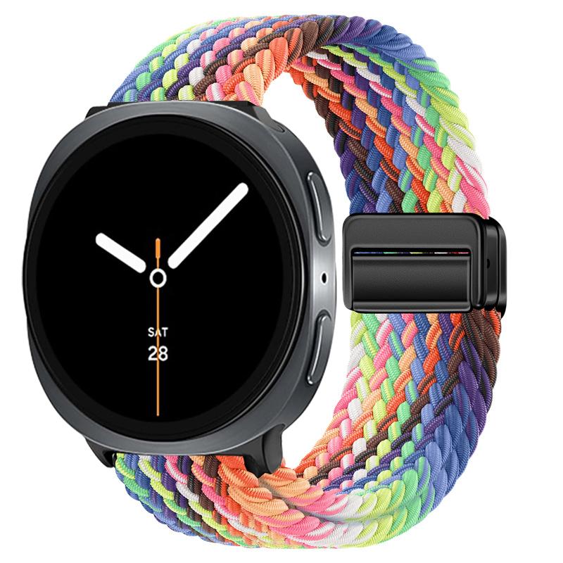 Nylon Braided Solo Loop Strap Suitable for Samsung Galaxy Watch 8 40mm/44mm Magnetic Band For Galaxy Watch 8 Classic Correa