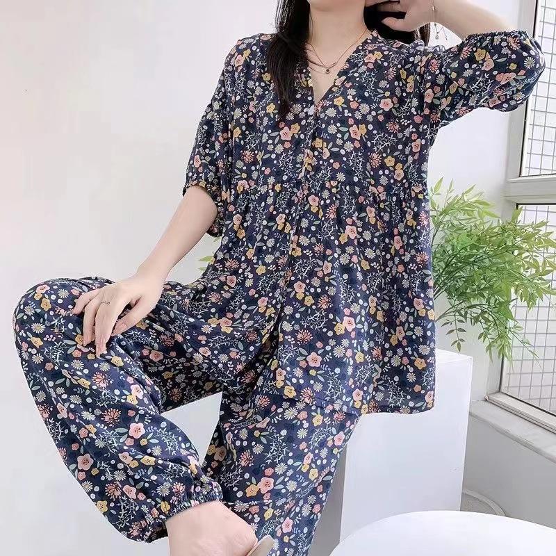 

Літній жіночий комплект: топ і штани для сну, домашній одяг, повсякденний набір XL