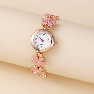 Mori Kleines Zifferblatt Blütenblatt Armbanduhr Koreanische Version Schlicht und Kompakt Alles Niedlich Kleine Frische Quarz Uhr