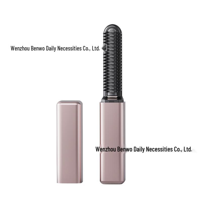 

Portable Mini Wireless Hair Straightening Comb for Bangs and Travel розового золота