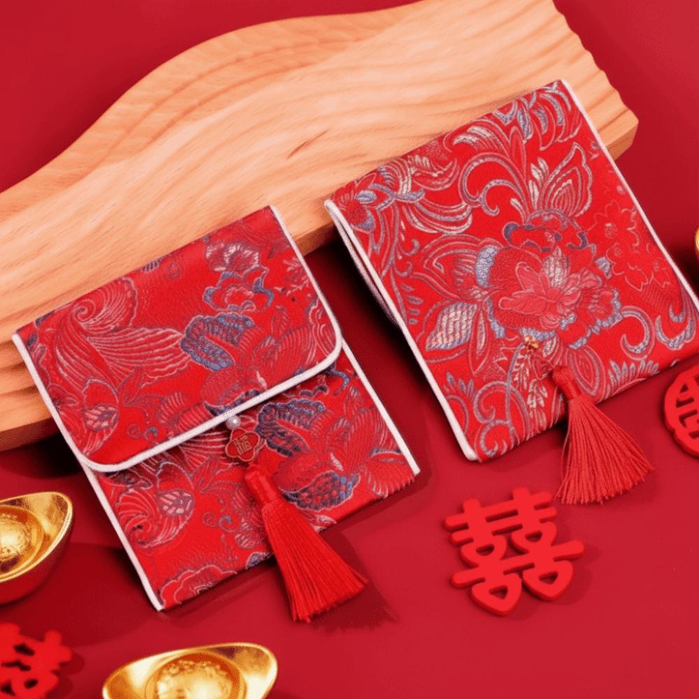 Tassel Brocade Red Envelope Spring Festival New Year Money Bag Money Pocket  Wedding Birthday