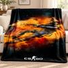 CS go blanket Flannel Blanket Soft Cozy Plush Throw for Sofa Bed Lightweight Home Decoration Outdoor camping