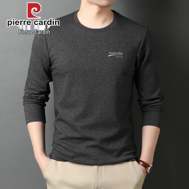 Pierre Cardin Men's Long Sleeve Round Neck Casual T-Shirt