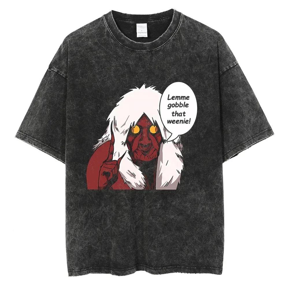 Washed Dandadan Arrival Men Women Clothes Tee Shirt Graphic Print T-Shirts for Men Anime Short Sleeved Round Neck T-shirt