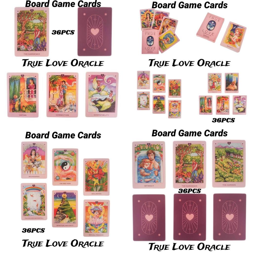 True Love Oracle English Card Set 36pcs Interactive Tabletop Game Mind-stimulating Copperplate Paper Material