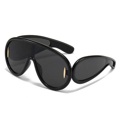 Y2K Sports Punk Sunglasses Women Men One-Piece Sun Glasses for Ladies Luxury Brand Oversized Steampunk Eyewear Goggle UV400