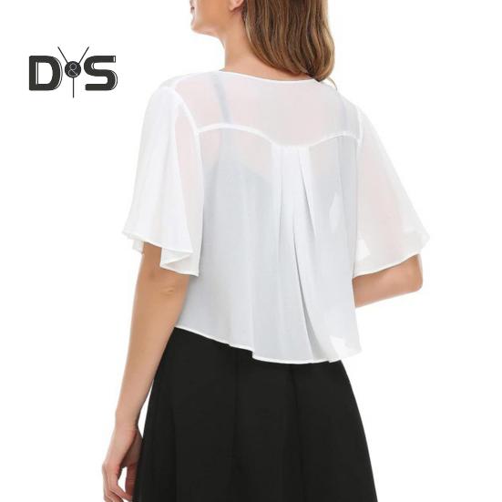 Women Cape Type Tops Solid Color Lace-up Sun Protection Shirt Thin Breathable UV Sun Protection Clothing