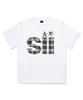 PAGESIISII Big Black Check Eye-Point Print Oversized Short Sleeve T-Shirt [3 Colors]