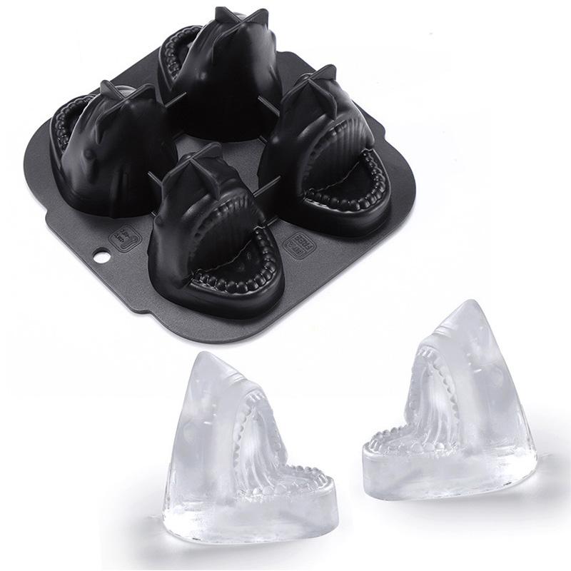 French Bulldog Ice Mold - 3D Silicone Dog/Shark/Cat/Owl Shape Ice Tray Fun Animal Shape Popsicle Molds For Whiskey Party Drinks