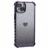 For iPhone 15 Plus Case Heart Pattern Glitter Anti-Drop TPU Phone Cover