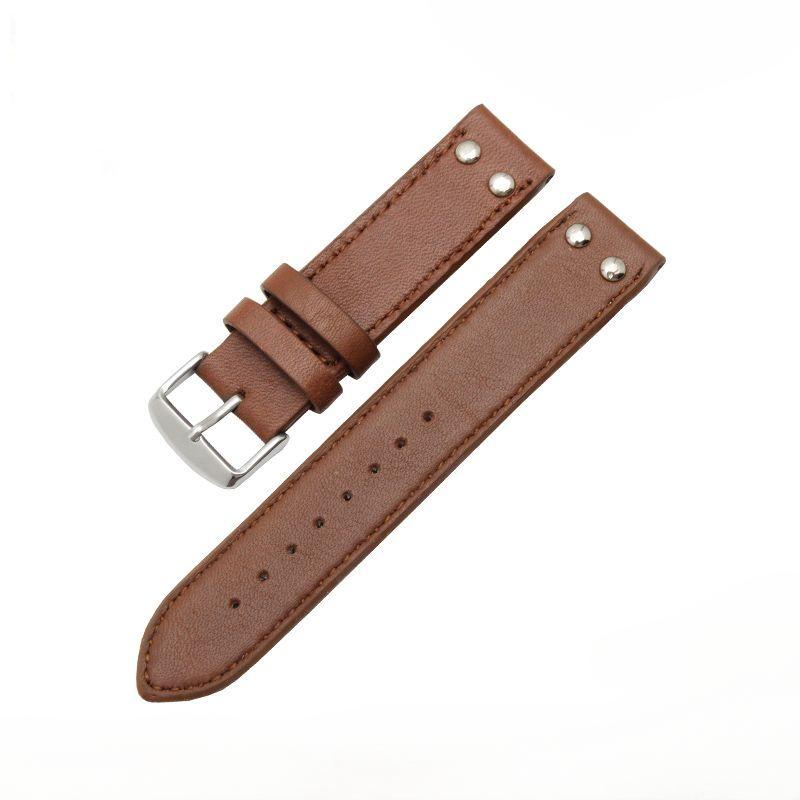 20mm 22mm Genuine Leather Watch Strap for Men Compatible with Hamilton Navy Field Khaki Eternal Jazz Smart Watch Strap