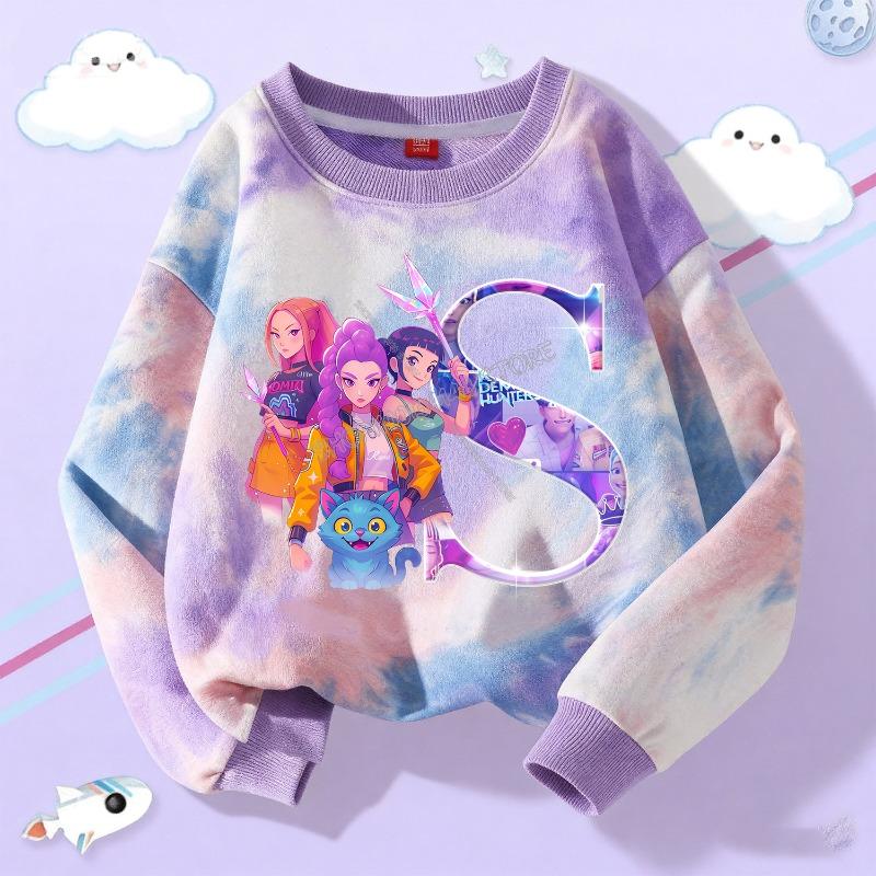 Spring And Autumn KPop Demon Hunters 3D Print T Shirt Kids Girl Streetwear Women's Outdoor Pullover Long Sleeve Top Clothes