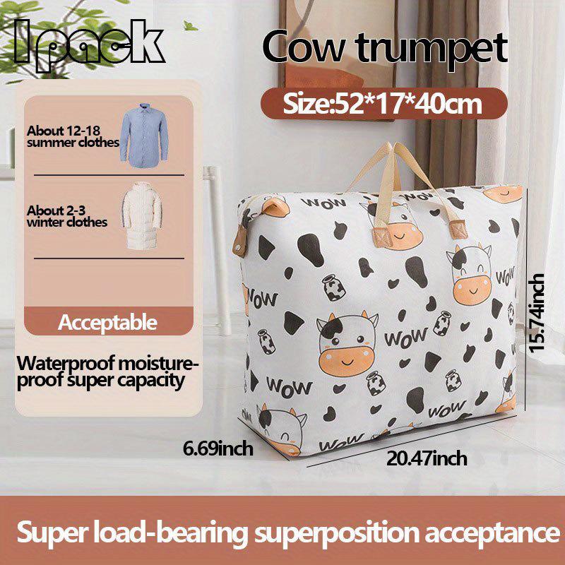 Waterproof Cotton Quilt & Clothes Storage Bag: Large-Capacity, Moisture-Proof Organizer for Moving