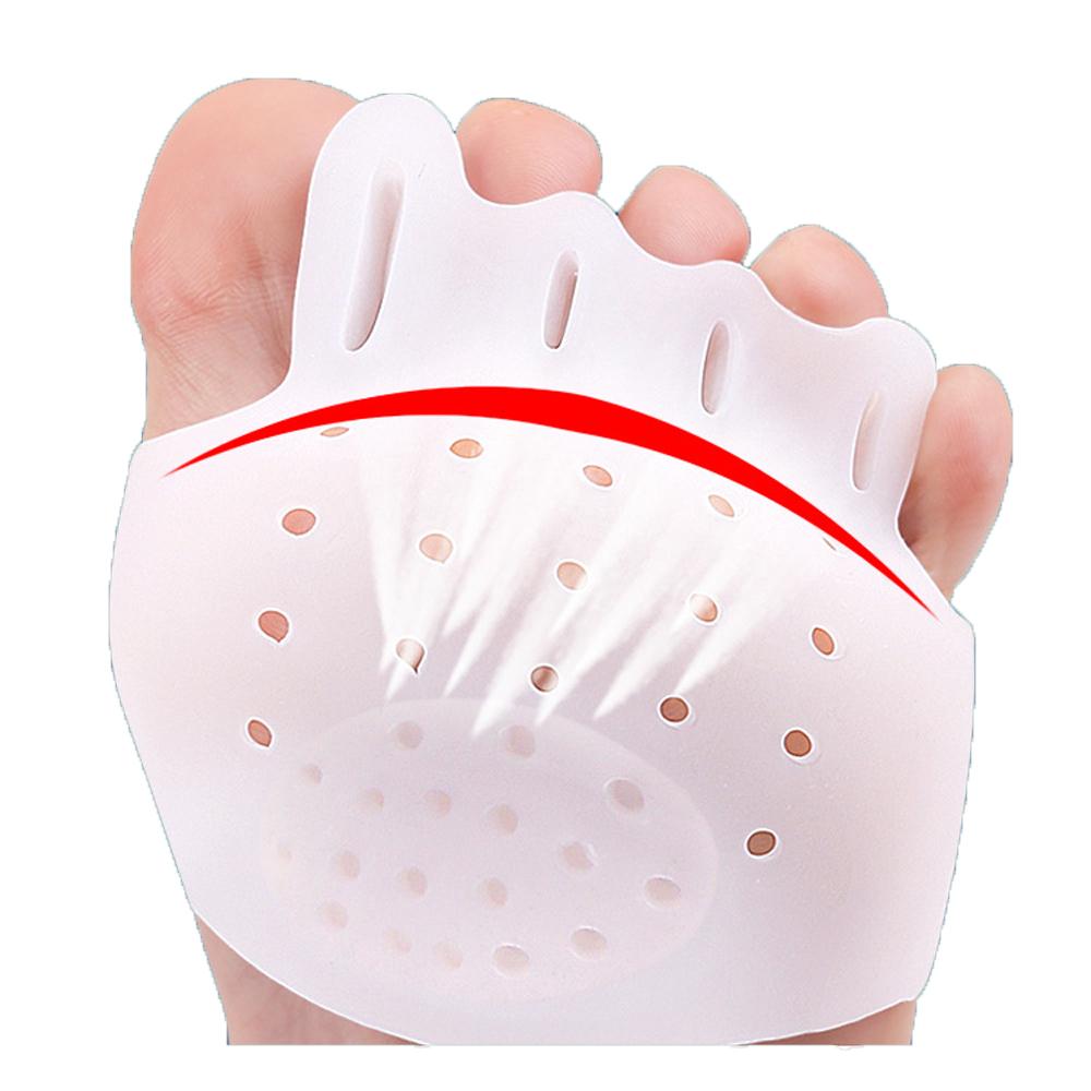 3 Pairs Five-Hole Metatarsal Pads - Silicone Foot Pads for Toe Alignment, Pain Relief & Comfort for Metatarsalgia, Neuroma & Bunions
