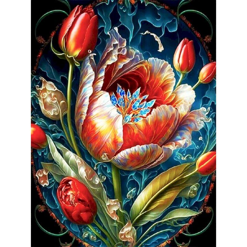 

Алмазная картина, абстрактный цветок, полная квадратная дрель, Алмазная вышивка, распродажа, мозаика, цветок, рукоделие, домашний декор своими руками Full Round 20x30CM