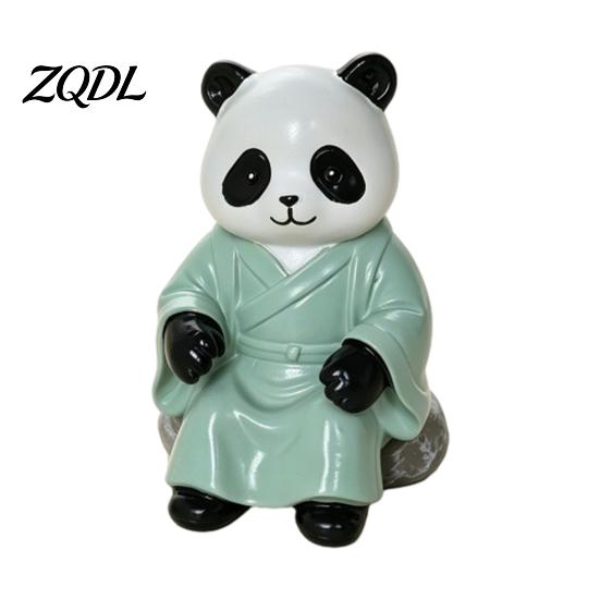 Cadeau Unique pour les Amateurs de Culture du Thé Figurine Panda Jouant au Go, Résine Robe Zen Objet de Collection de Table Art Ornement de Salon, Statue Mignonne