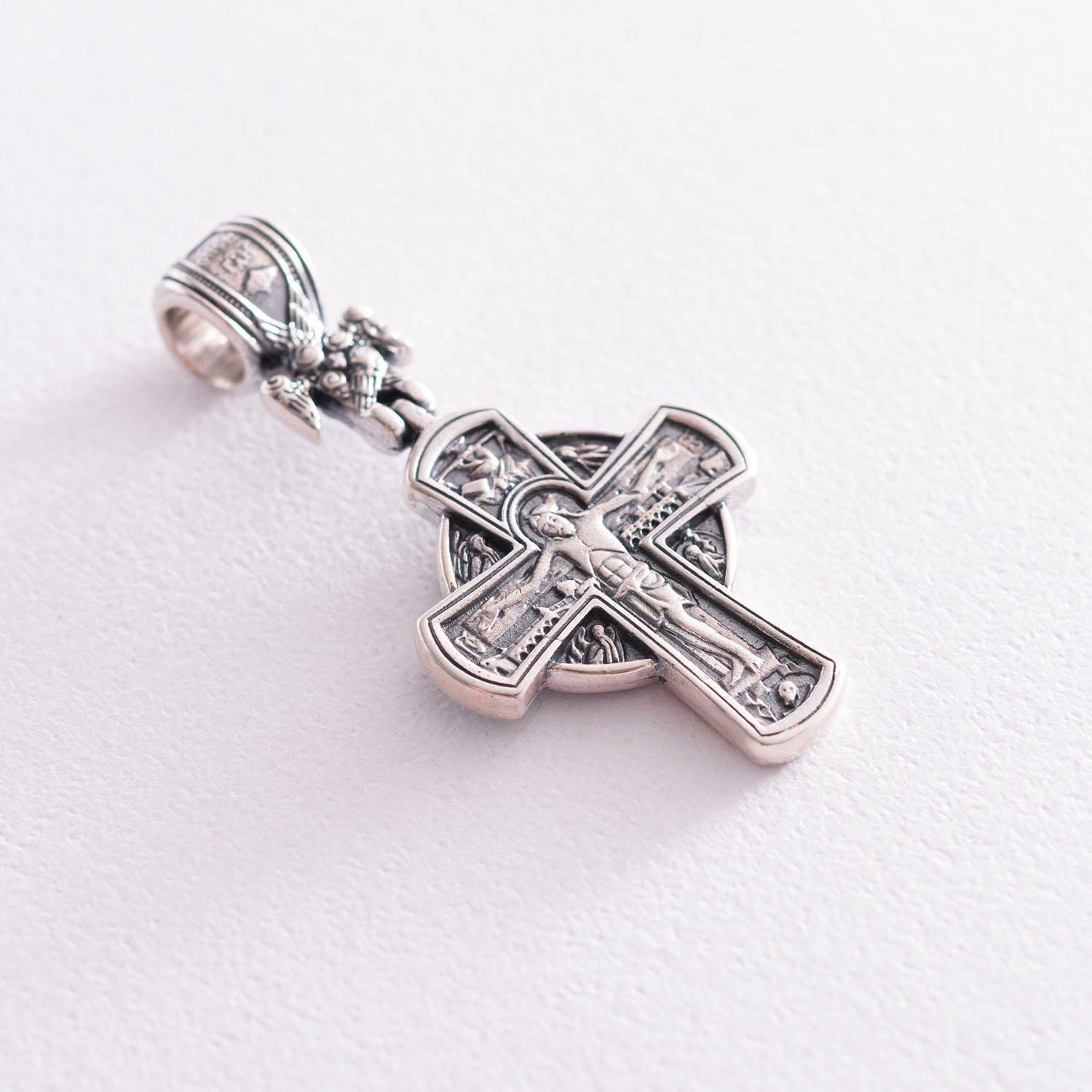 

Православний хрест Розп яття. Різдво Христове Oniks срібний