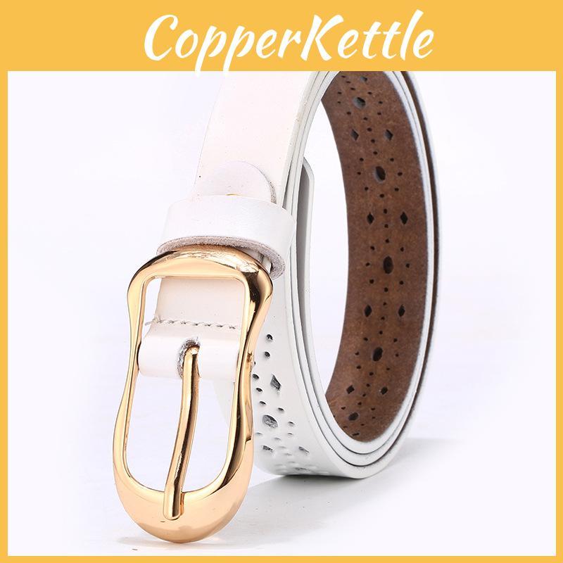 Korean Style Ladies Genuine Leather Belt With Stylish Pin Buckle For Work And Leisure