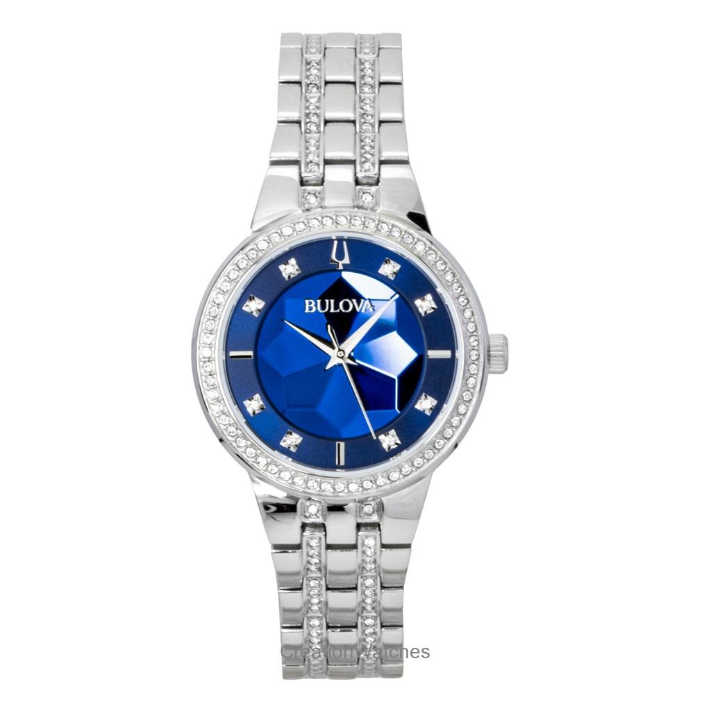 

Bulova Phantom Crystal Stainless Steel Blue Dial Quartz 96L276 Women s Watch