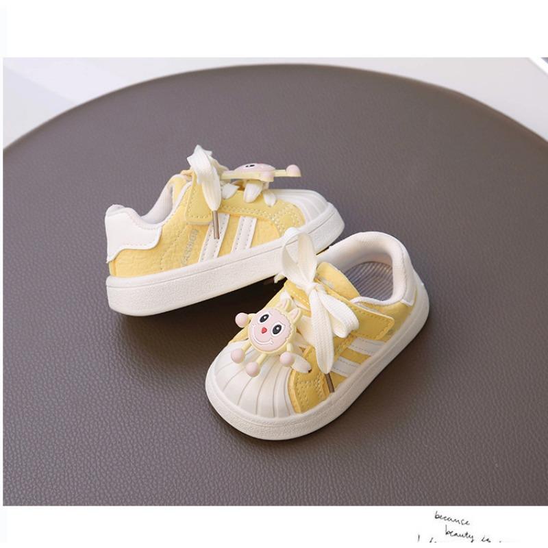 Girls Shoes Spring and Autumn Children Shell Head Sports Shoes Boys Board Shoes White Shoes Casual Soft Sole Baby Toddler Shoes
