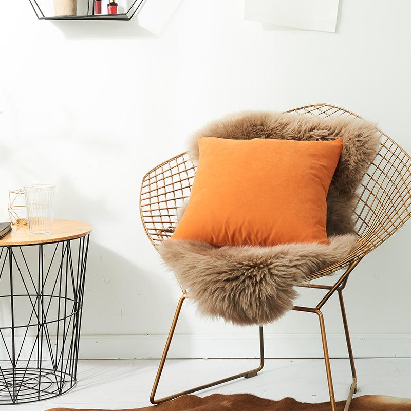 

Простая декоративная подушка с наполнителем. Северная декоративная подушка. Подушка для дивана двойного назначения. 400g темно-оранжевого