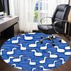 1pc Geese Pattern Office Round Area Rug,  Mat Suitable For Office, Under Office Chairs Bedroom Living Room Home Decor, Room Deco