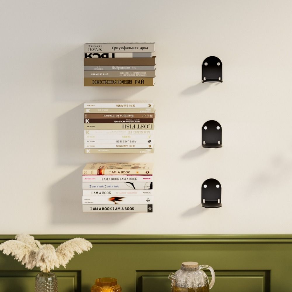 2 PCS Invisible Book Organizer Bookshelf Home Decoration Practical Display Shelf  Storage