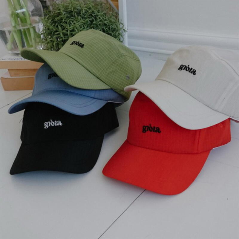 Unisex Campus Style Check Hat with Nylon String Red