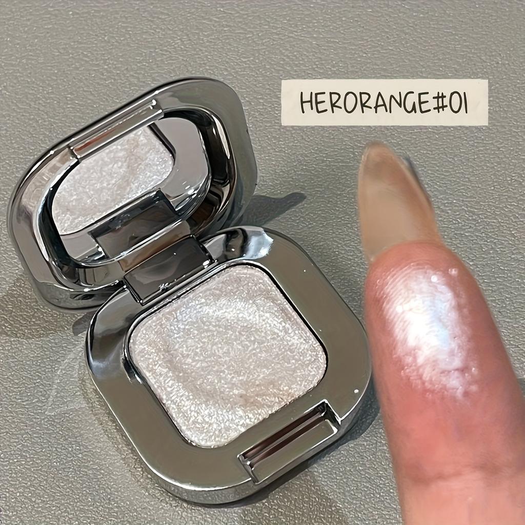 Diamond Highlighter Single Color Eyeshadow with Fine and Sparkling Shimmer, Applies Evenly and Richly, Waterproof Eyeshadow, Soft Texture Eye Makup