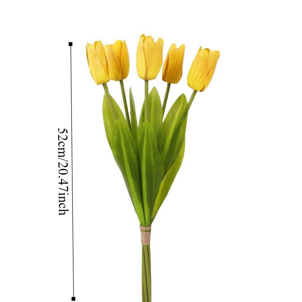 Realistic Simulation Big Tulip Real Touch Faux Tulip Branch Fake Flower  Dining Table
