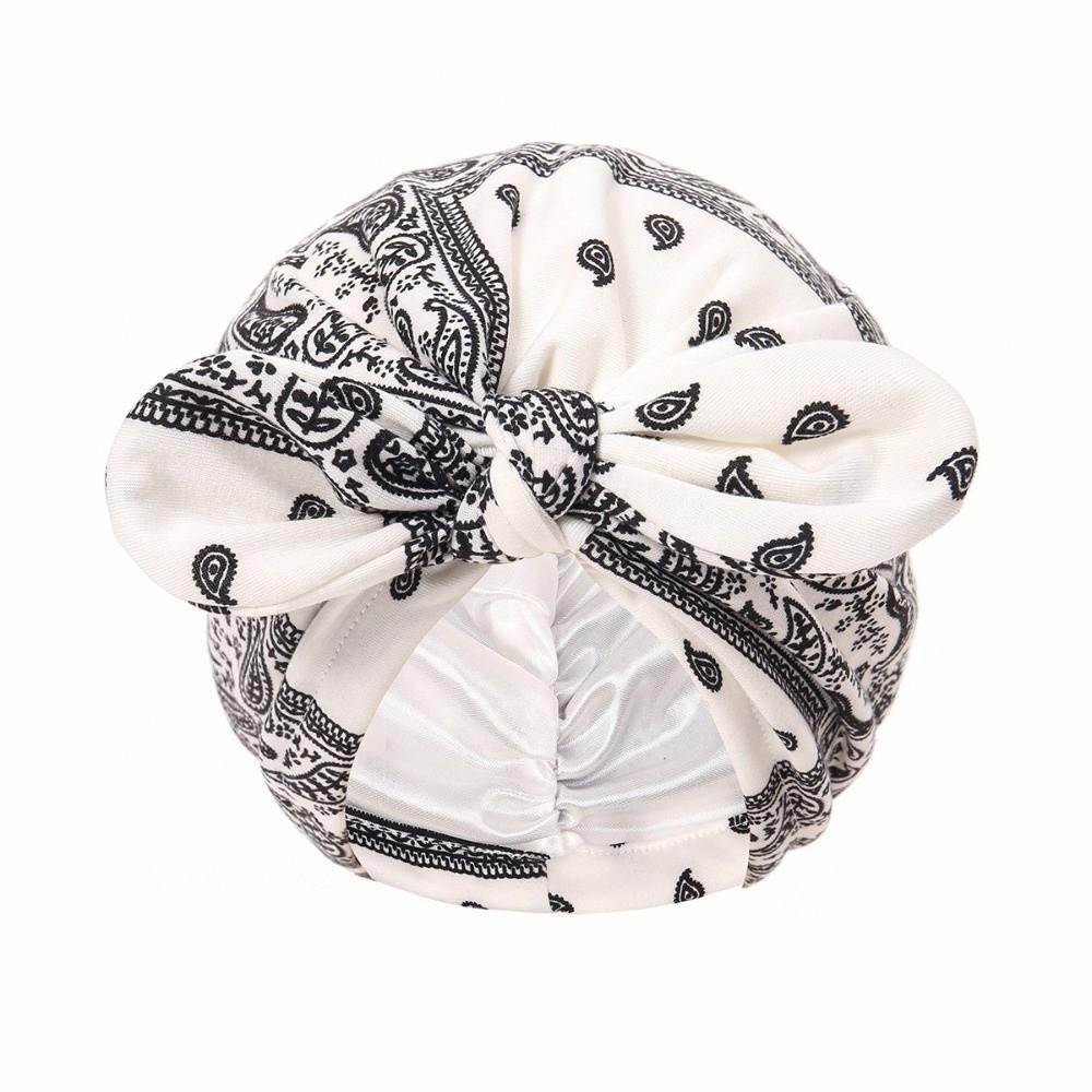 Paisley Print Pre-Tied Head Wrap Satin Lined Hair Cover Bonnet Bandana Turban Hat Casual Wear