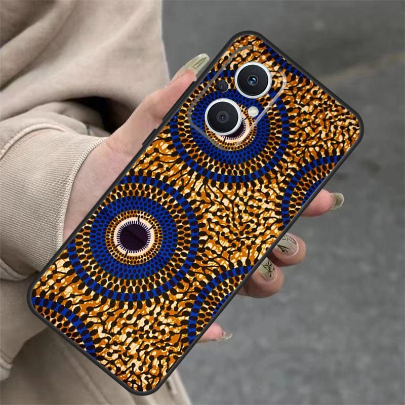 African Wax Pattern Fabric Case For OPPO Reno 14 12 11 10 13 Pro 14F 13F 12F 11F 8 7 Lite OPPO Find X9 X8 X6 Pro Cover