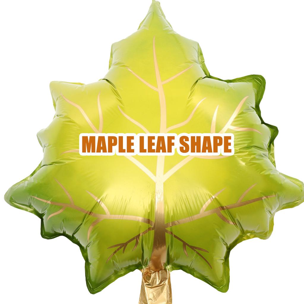 10Pcs Thanksgiving Maple Leaf Balloons Foil Decorative Balloons Fall Party Festival Balloon Props Autumn Party Supplies